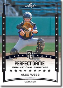 (12) ALEX WEBB 2014 Leaf *PERFECT GAME*  Baseball Rookie RC LOT