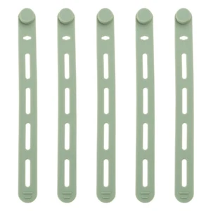 5Pcs Adjustable Silicone Cable Organizers Ties Reusable Wire Storage Band - Picture 1 of 30