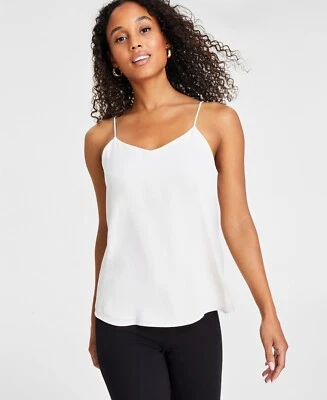 Camisola para mujer Anne Klein lisa sin mangas con cuello en V - blanca Anne - talla XL Foto 1 de 3