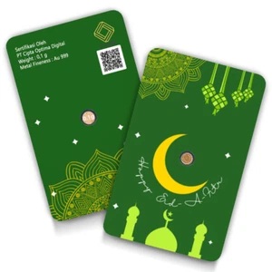 Lingotes de oro redondos 0,10 gramos oro 999 juramento de oro fino tarjetas de regalo de Mubarak - Imagen 1 de 3