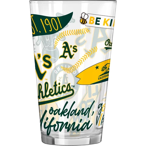 Oakland Athletics 16oz. Native Pint Glass Cover