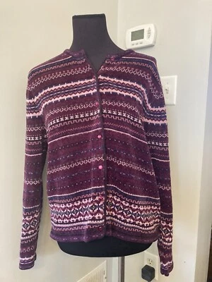 Dressbarn женщин большой, на пуговицах многоцветный свитер - Изображение 1 из 4