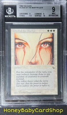 MTG The Dark 1994 Blood of the Martyr BGS 9.0Q++ (Quad++) MINT Old School 93/94 - Image 1 of 4
