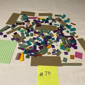 10 Unzen Verschiedenes. Ungewöhnliche farbige Lego-Stücke. Viele lila Dächer. - Bild 1 von 5
