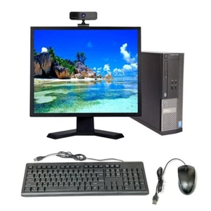 Dell PC Desktop 8GB RAM 500GB HDD 20" LCD Monitor Windows 10 Computer Wi-Fi DVD - Picture 1 of 9