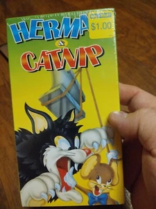 Brand New Hermit & Catnip VHS VCR Video Tape Cartoon UAV - Picture 1 of 3