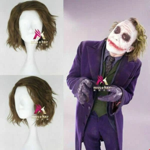 Película El Caballero Oscuro Joker Para Hombre Corto Anime Cosplay Peluca Halloween Peluca de Cabello NUEVA - Imagen 1 de 8