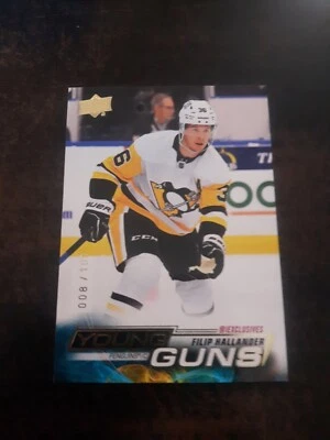 2022-23 UD Series 2 Young Guns Exclusives 477 Filip Hallander /100 - Image 1 of 2