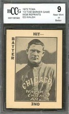 Ed Walsh 1973 Tcma '13 Tom Barker Game #Wg6 Reprints White Sox BGS BCCG 9