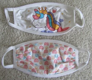 Children's 2 Pack Re-Usable, Breathable, Machine Washable Cotton Face Coverings - Picture 1 of 8