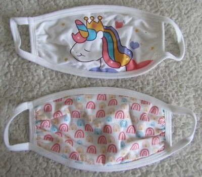 Children's 2 Pack Re-Usable, Breathable, Machine Washable Cotton Face Coverings - Image 1 of 4