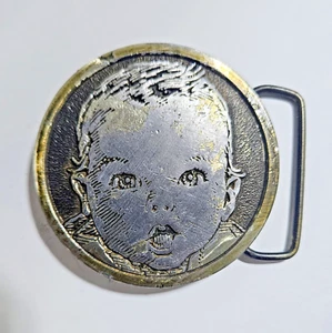 Gerber Baby Food Company Promo Brass Tone Vintage Belt Buckle by SPEC-CAST Inc. - Picture 1 of 1