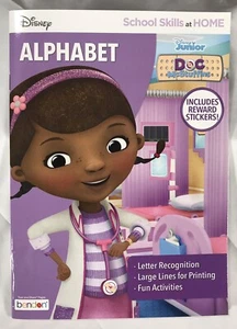 Disney Doc Mcstuffins ALPHABET Workbook & Stickers, Bendon, Ages 4+ - Foto 1 di 4