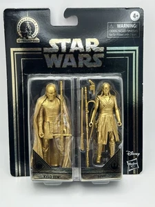 Star Wars Saga commemorativa Skywalker (2019) Hasbro Gold Kylo Ren & Rey Figura - Foto 1 di 8
