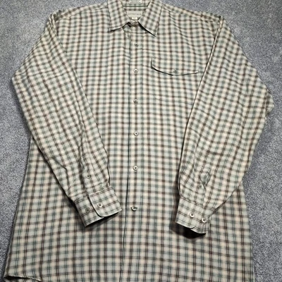 Cutter & Buck XXL Mens Plaid Long Sleeve Button Down Shirt Cotton Blend - Image 1 of 4