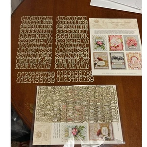 2 Packs Anna Griffin Alphanumeric Alphabet Letters Numbers Dresden Die Cuts New - Picture 1 of 6
