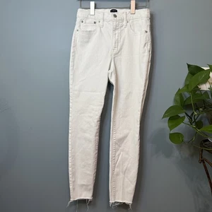 J.Crew Factory White 10” High Rise Skinny Jeans. Raw Hem. Women’s 29 (27x26) - Picture 1 of 12