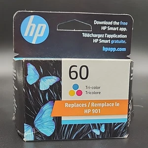 Oryginalny trójkolorowy wkład atramentowy HP 60 exp lip 2024 - Zdjęcie 1 z 7
