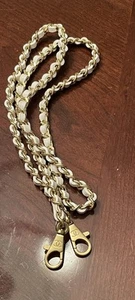 CHANEL White Leather Gold Chain Replacement Shoulder Crossbody Strap 44” - Picture 1 of 4