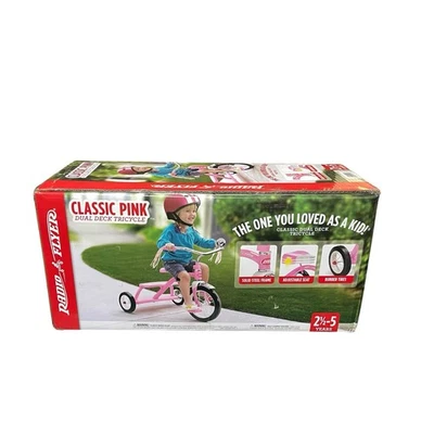 Radio Flyer 33P Niños Clásico Rosa Doble Cubierta Triciclo con Campana de Manillar NUEVO Foto 1 de 3