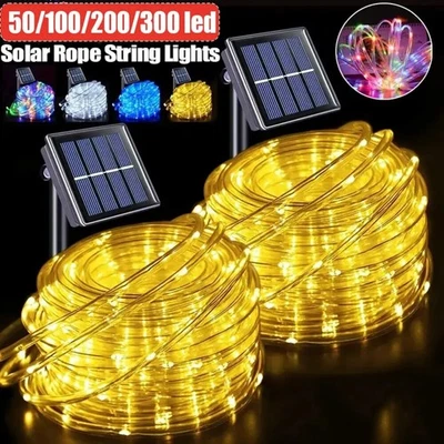 100 200 300 LED Solar Lichterkette Lichtschlauch Party Garten Licht Außen Lampe - Bild 1 von 4