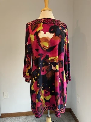 Vestido Abstracto Alfani Vibrante Floral Multicolor Patrón Artístico Mujer Grande Foto 1 de 4