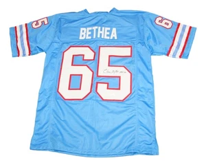 Elvin Bethea Autographed XL Oilers Football Jersey JSA Sticker Only - Picture 1 of 3