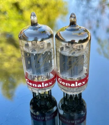 Par de tubos de vacío Genalex Gold Lion B749 12AU7 DE COLECCIÓN - TV7 PROBADO Y HERMOSO Foto 1 de 4