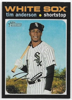 2020 Topps Heritage Tim Anderson #436 Short Print Chicago White Sox SP - Image 1 of 2