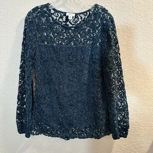 Top de encaje Sundance verde azulado talla M - Imagen 1 de 5