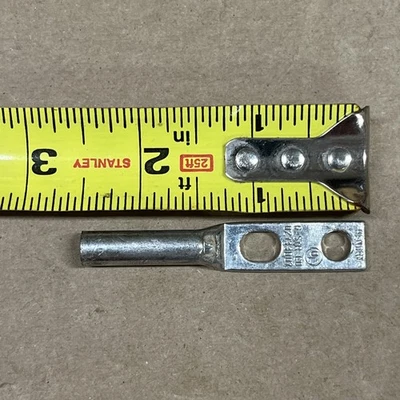 Hendry (02133D01) 2 HOLE LUG STR 6 AWG 1/4" STUD 5/8"-3/4" SLOTTED HOLE BLUE - Image 1 of 2