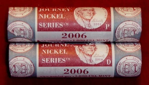 2006 Westward Journey Return To Monticello Uncirculated U. S. Mint P & D Rolls - Picture 1 of 1