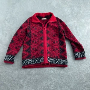 Vintage Baltic Inspirations M W womens Wool Blend Zip-Up Sweater Jacket 5613 - Picture 1 of 10