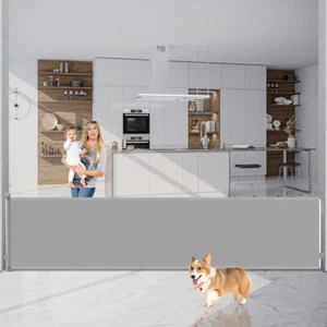 1.5-3m Extra Wide Retractable Baby Safety Gate Extra Long Dog Gate Mesh Fence - Picture 1 of 15
