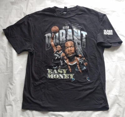 Kevin Durant Easy Money Brooklyn Nets Oliver Rogers Rap Style T-Shirt - Size XL Foto 1 de 4