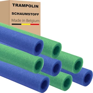 8x Trampolin Schaumstoff 100 cm *BLAU/GRÜN Schaumstoffrohre Schaumstoffpolster - Bild 1 von 3