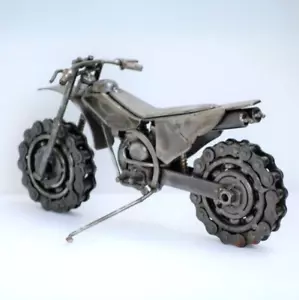 Motor bike (B) Recycled metal sculptures, cool gift for him, Wow Labor day gift - Picture 1 of 11