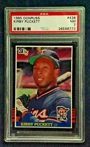 Donruss Baseball #438 1985 Kirby Puckett Twins PSA 7 - Imagen 1 de 2
