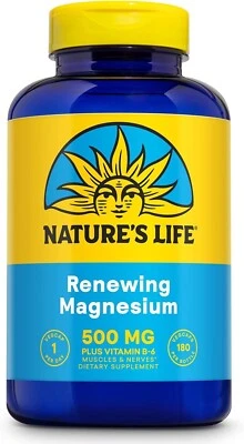 Natures Life Magnesio Renovador 500 mg - Citrato de Magnesio, Malato de Magnesio, Ma Foto 1 de 4