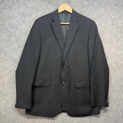 Chaqueta Blazer Ralph Lauren Etiqueta Negra 40R Negra Lana Larga Calce Ajustado Rayas RLBL Foto 1 de 4