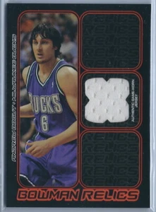 2006-2007 Bowman DP&S Baloncesto Bowman materiales Andrew Bogut Bucks tarjeta de camiseta - Imagen 1 de 2