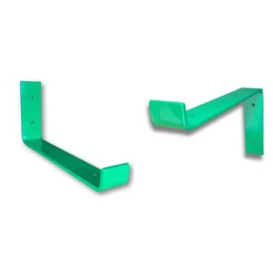 Green scaffold board shelf brackets - 100mm - 325mm - RAL 6018 - Coloured  - Picture 1 of 5