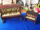 Lot of 2  Antique Vintage Schoenhut  Wood Toy Pianos - AS IS condition