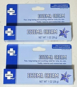 JUEGO DE 2 1 oz TheraPLUS Crema para Eczema Rápida Larga Duración Calmante Alivio Picazón en la Piel - Imagen 1 de 1