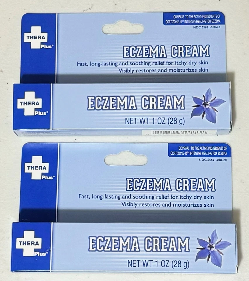 SET OF 2 1oz TheraPLUS Eczema Cream Fast Long Lasting Soothing Relief Itchy Skin - Image 1 of 1