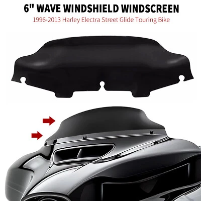 Para Harley Electra Glide Bicicleta de Turismo 6" Onda Parabrisas Parabrisas Carenado EE. UU. Foto 1 de 4