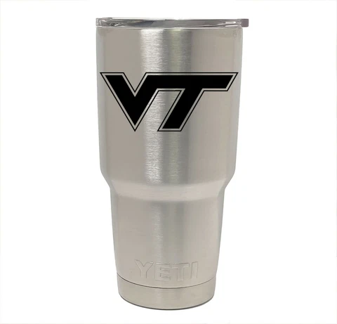 Virginia Tech Hokies YETI Laser Engraved 20 or 30 oz. Stainless Steel Tumbler Cover