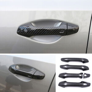 Exterior Outside Door Handle Cover Trim For KIA FORTE 2019-2023 Carbon Fiber Abs