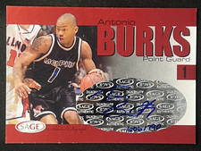ANTONIO BURKS 2004-05 Sage Red Rookie RC Auto #/790 #A5 | Memphis