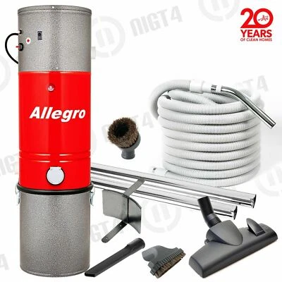 Nuevo 3.000 m2 Paquete DeLuxe de manguera de 35' - Unidad de potencia de vacío central Allegro Foto 1 de 4